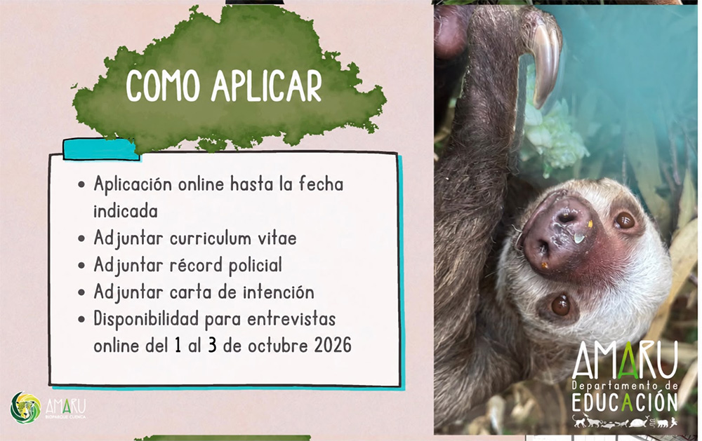 Programa Educadores - Amaru Bioparque Cuenca